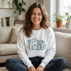 Tired Sleeping Puppy Sweatshirt — Cute Kawaii Nap Dog Crewneck