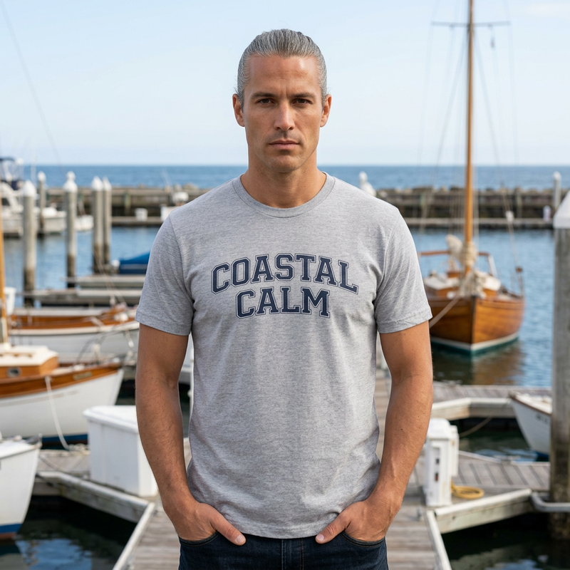 Coastal Calm Tee — Relaxed Beach Vibes Short Sleeve Shirt