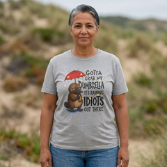 Funny Platypus T‑Shirt — "Gotta Grab My Dumbrella, It’s Raining Idiots Out There" Graphic Tee