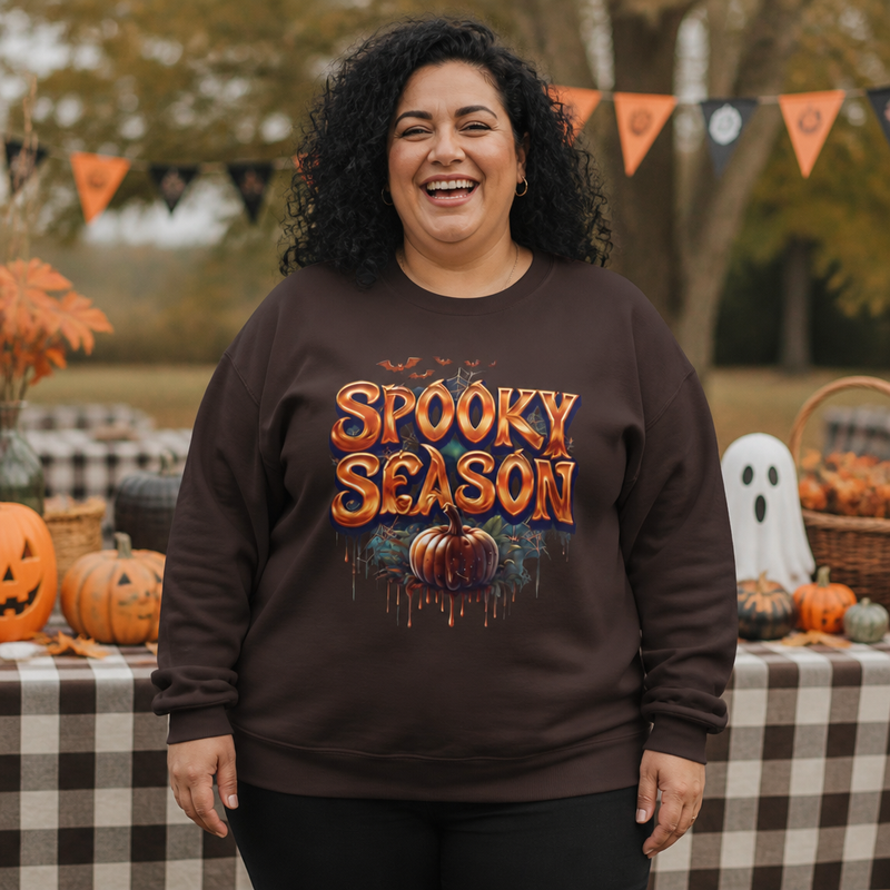 Spooky Season Sweatshirt - Unisex Crewneck, Halloween Cozy Wear, Fall Fashion, Pumpkin Gift, Autumn Apparel