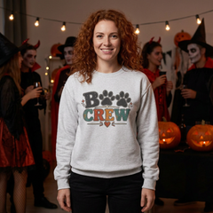 Dog Crew Sweatshirt – "B Crew" Paw Print Graphic Crewneck