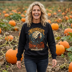Midnight Howl Club Sweatshirt — Moonlit Wolves Graphic Crewneck
