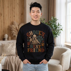 Ghoul's Best Friend Sweatshirt — Halloween Dog Paw Crewneck