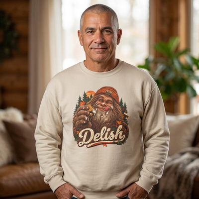 Delish Bigfoot Forest Crewneck Sweatshirt- S’Mores
