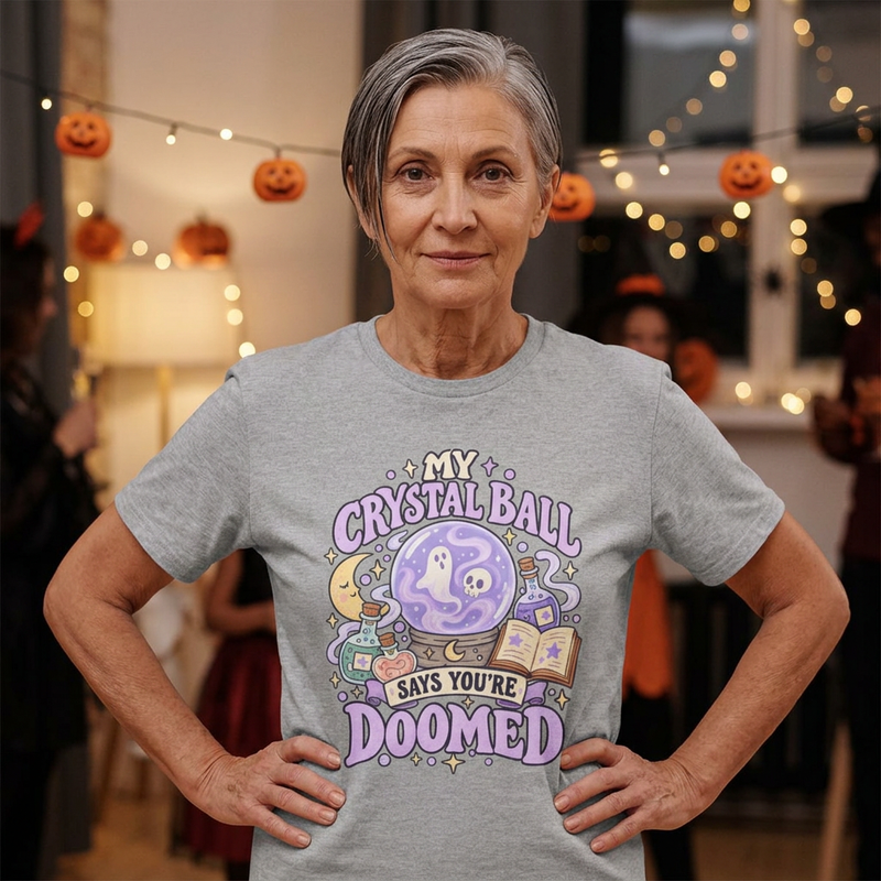 My Crystal Ball Says You’re Doomed T-Shirt — Cute Pastel Fortune-Telling Tee- Halloween- BP