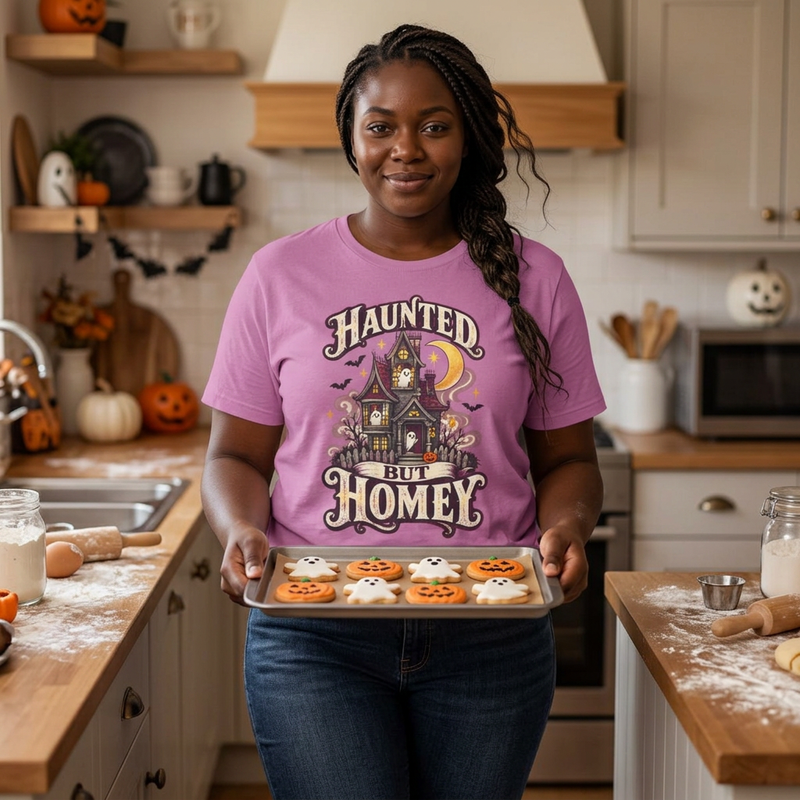 Haunted But Homey T-Shirt — Cute Vintage Haunted House Halloween Tee BP