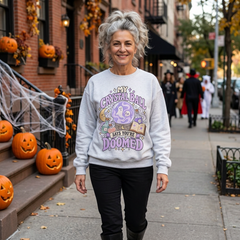 "My Crystal Ball Says You’re Doomed" Cute Halloween Fortune-Telling Pullover