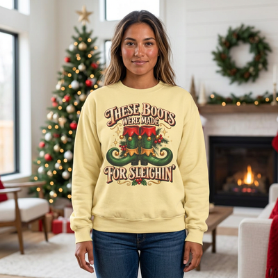 Festive Crewneck Comfort Colors Sweatshirt: Holiday Cheer, Christmas Gift, Cozy Wear, Funny Xmas Apparel,
