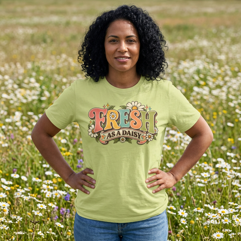 Fresh As A Daisy T-Shirt — Retro Floral Vintage- Spring floral Inspired Tee