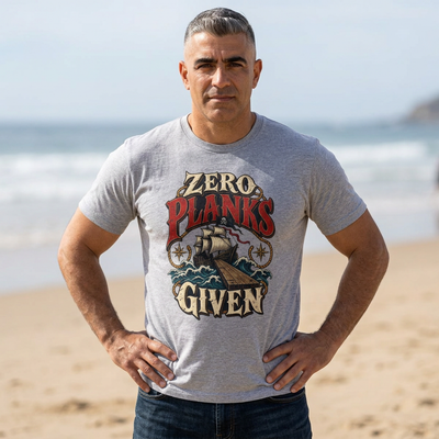 Zero Planks Given T-Shirt — Funny Pirate Ship Tee