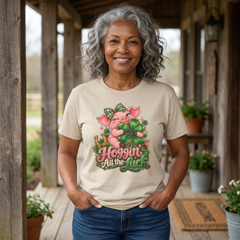 St. Patrick's Pig 'Hoggin' All the Luck' T-Shirt