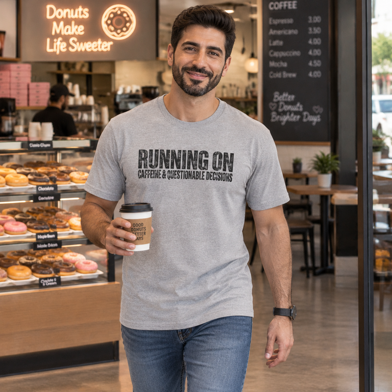 Running On Caffeine & Questionable Decisions T-Shirt