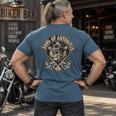 Sons of Arthritis Skull Tee — Military Biker Veteran Graphic T-Shirt
