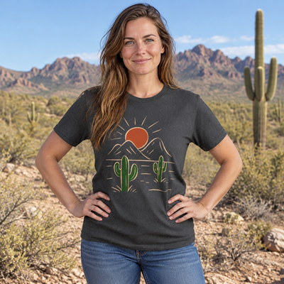Desert Sunset T-Shirt — Cactus Mountain Graphic Tee
