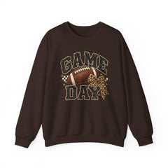 Game Day Sweatshirt — Leopard Football Graphic Crewneck