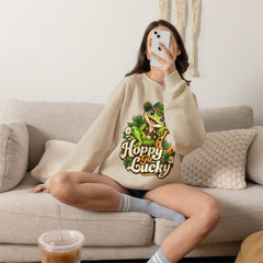 Hoppy Go Lucky Frog St. Patrick’s  Day Sweatshirt