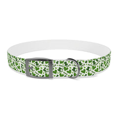 Dog Collar - Green Leprechaun Hats and Green Hearts Design