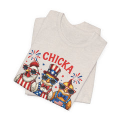 Chicka Boom Boom Patriotic Chickens Tee - 4th of July USA Shirt