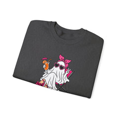 Boo-gie Bitch Ghost Crewneck Sweatshirt — Cute Retro Halloween Graphic