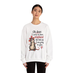 Sarcastic Crewneck Sweatshirt - Don’t Give A Rats Ass