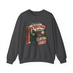 "My Favorite Christmas Tradition is Leaving Early" Vintage Holiday Christmas Crewneck