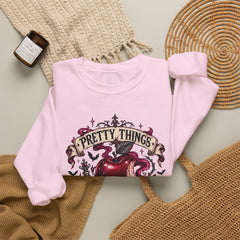 Crewneck Sweatshirt — “Pretty Things Can Be Poison” Gothic Apple Graphic