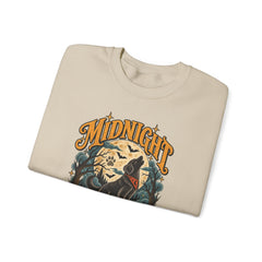 Midnight Howl Club Sweatshirt — Moonlit Wolves Graphic Crewneck