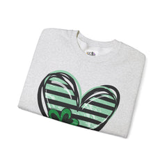 St. Patrick's Day Heart Sweatshirt - Unisex Heavy Blend Crewneck