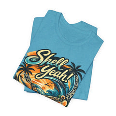Shell Yeah! Turtle Graphic Tee — Tropical Beach Surf T-Shirt