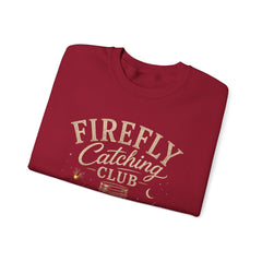 Firefly Catching Club Sweatshirt — Vintage Mason Jar Summer Nights Crewneck - Southern Heritage