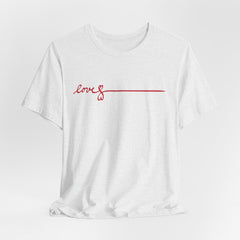 Love Signature T-Shirt – Minimal Red Script Tee