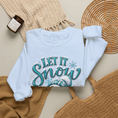 Let It Snow Snowman Crewneck Sweatshirt — Cozy Holiday Winter Pullover