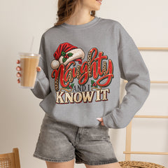 Naughty and Know It Christmas Crewneck Sweatshirt