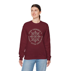 “Have Yourself a Merry Little Christmas” Snowflake Gildan Crewneck Sweatshirt