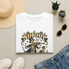 Nobody Plays It Better T-Shirt — Skeleton Violinist Day of the Dead Music Tee