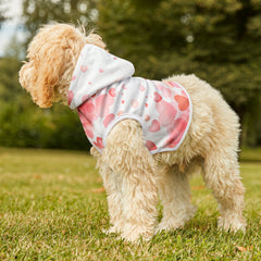 Heart Print Pet Hoodie for Valentine's Day