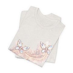 Butterfly Sparkle Tee — Pastel Crystal Butterflies Graphic T-Shirt