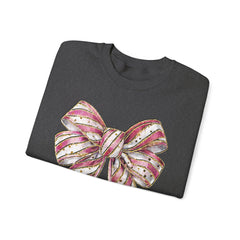 Pink & Gold  Bow  Sweatshirt - Valentine