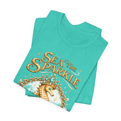 Sea the Sparkle Seahorse T-Shirt — Nautical Mermaid Beach Tee