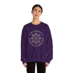 “Have Yourself a Merry Little Christmas” Snowflake Gildan Crewneck Sweatshirt