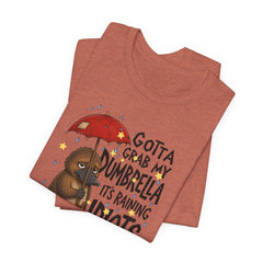 Funny Platypus T‑Shirt — "Gotta Grab My Dumbrella, It’s Raining Idiots Out There" Graphic Tee