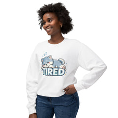 Tired Sleeping Puppy Sweatshirt — Cute Kawaii Nap Dog Crewneck