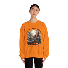 Spooky Adventure Sweatshirt - Jeepin' Through the Spooky Season, Unisex Crewneck, Fall Apparel, Halloween Gift, Cozy Halloween Wear