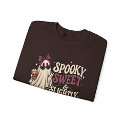 "Spooky Sweet Slightly Unhinged" Halloween Ghost Sweatshirt