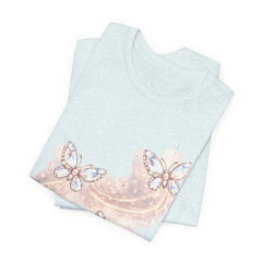 Butterfly Sparkle Tee — Pastel Crystal Butterflies Graphic T-Shirt