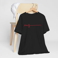 Love Signature T-Shirt – Minimal Red Script Tee