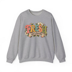 Fresh as a Daisy Crewneck Sweatshirt – Retro Spring Floral Graphic