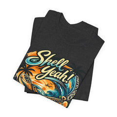 Shell Yeah! Turtle Graphic Tee — Tropical Beach Surf T-Shirt