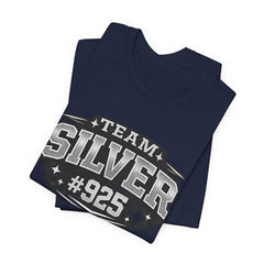 Team Silver #925 T‑Shirt — Vintage Sports Shield Tee - BP Jewelry