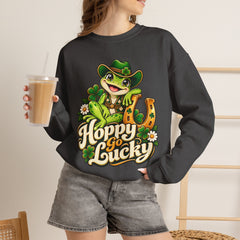 Hoppy Go Lucky Frog St. Patrick’s  Day Sweatshirt